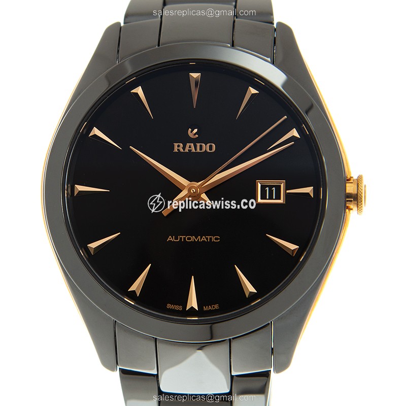 Luxurious Rado R32252162 Hyperchrome Replica, Automatic Ceramic Case & Black Dial Watch