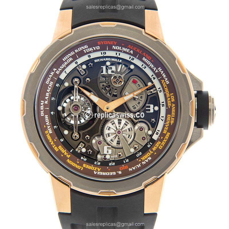 Luxurious Richard Mille RM58-01 Replica, Manual Wind, 18kt Rose Gold & Titanium Case Watch