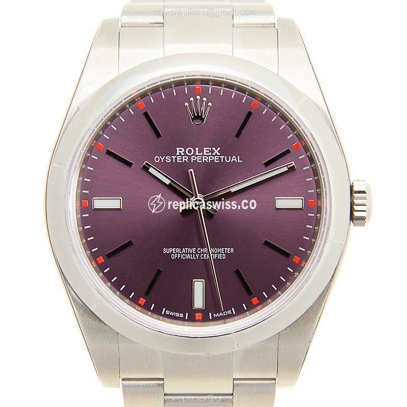Luxurious Rolex 114300PUR_O Oyster Perpetual Replica in Stainless Steel, Automatic Movement &