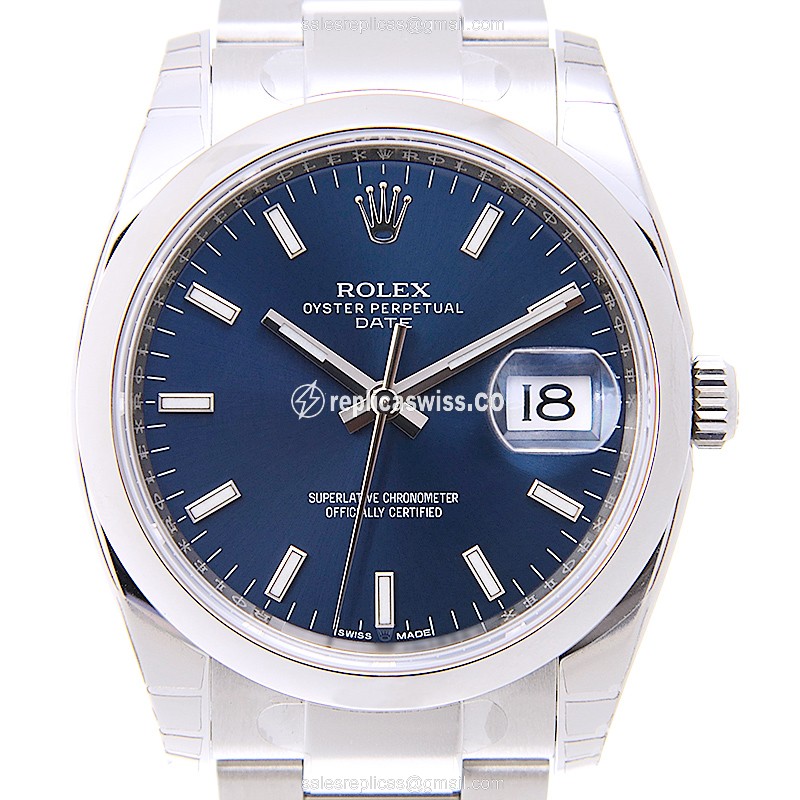 Luxurious Rolex 115200BL DATEJUST Replica in Stainless Steel & Blue Dial, Automatic Movement Watch