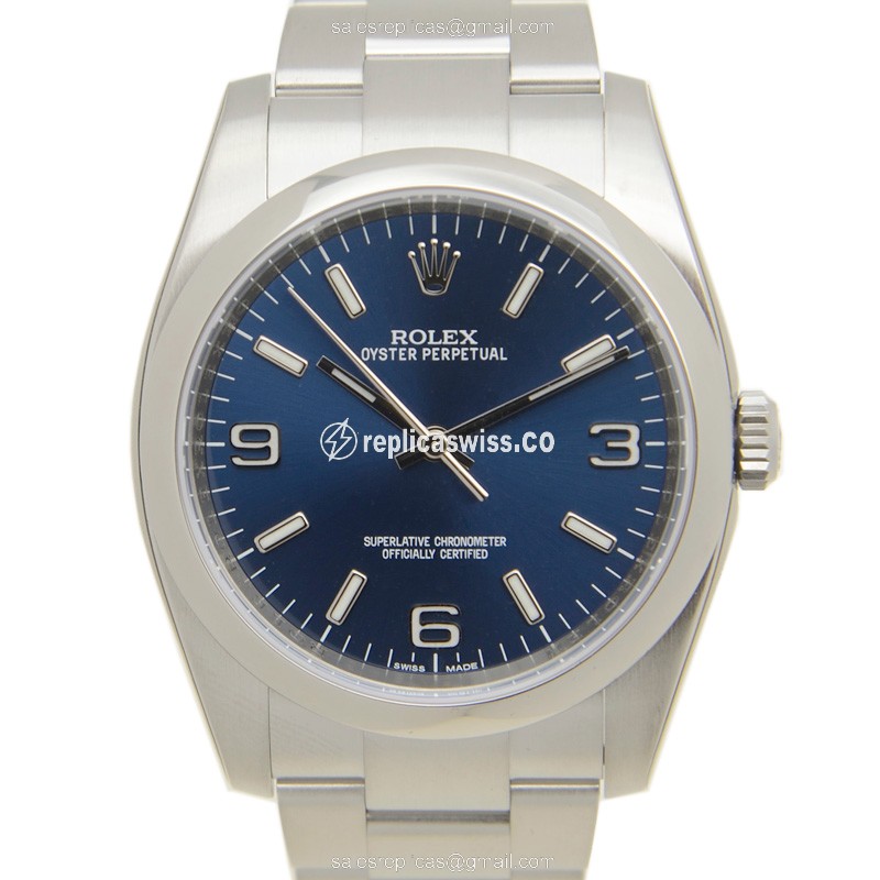 Luxurious Rolex 116000BLAR369 OYSTER PERPETUAL Replica in Stainless Steel with Automatic Movement