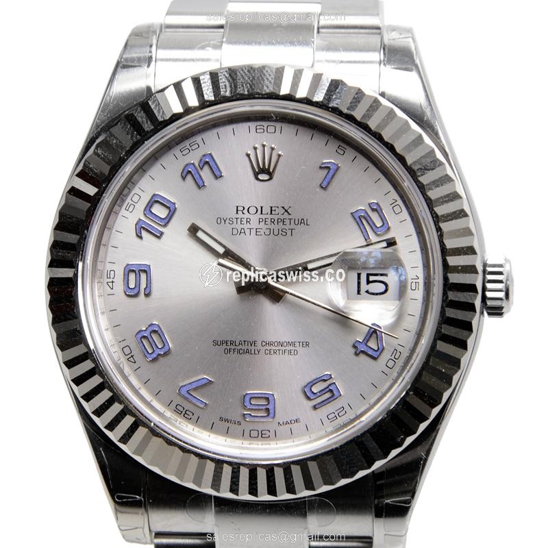 Luxurious Rolex 116334 DATEJUST Replica in 18kt Steel & Silver Dial, Automatic Movement Watch