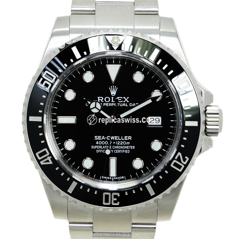Luxurious Rolex 116600 SEA-DWELLER Replica in Black Dial & Stainless Steel Case Watch