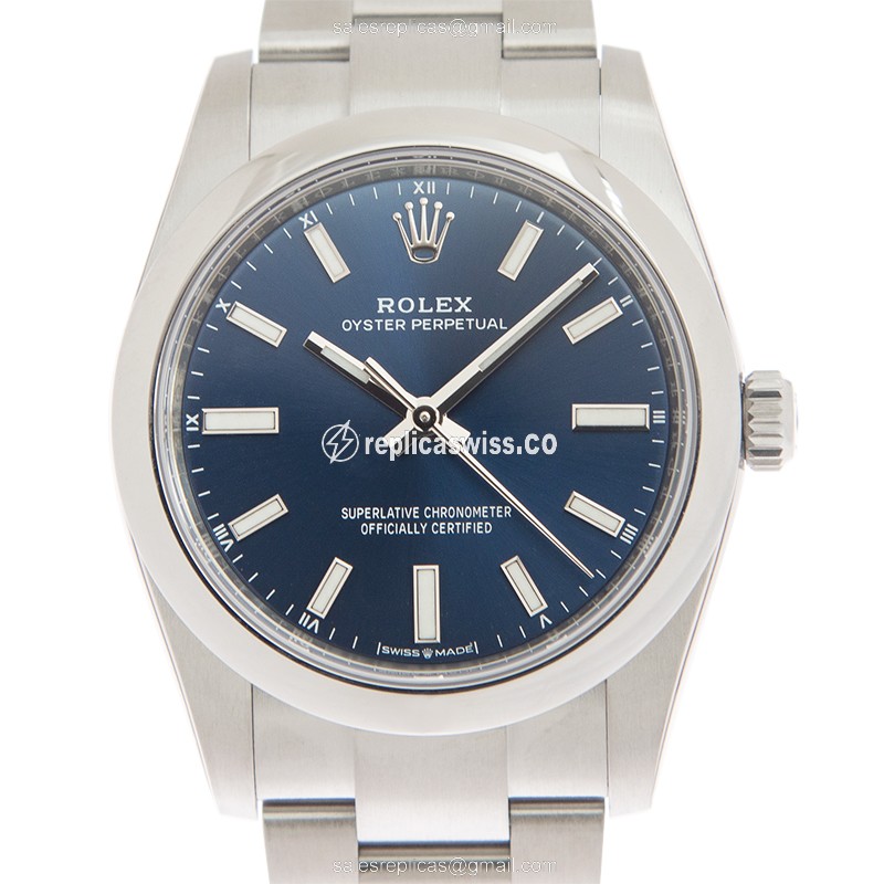 Luxurious Rolex 124200-0003 OYSTER Replica in Stainless Steel Blue Dial & Automatic Movement Watch