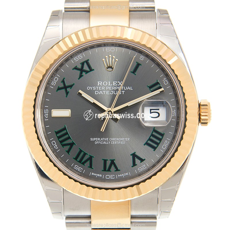 Luxurious Rolex 126333-0019 DATEJUST Replica in 18kt Steel, Automatic Movement & Dark Grey Dial