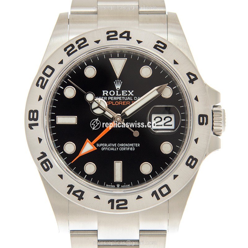 Luxurious Rolex 226570-0002 Explorer II Replica with Automatic Movement Polished Steel Case