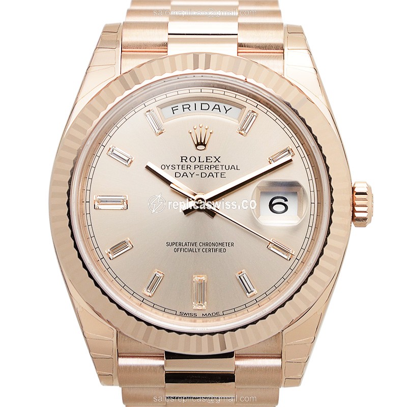 Luxurious Rolex 228235PK Day-Date Replica in 18kt Pink Gold & Automatic Movement Watch