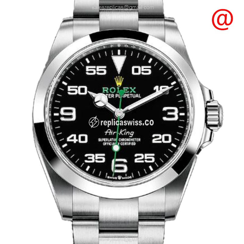 Luxurious Rolex Air King Replica in Stainless Steel Case with Automatic Movement Black Dial