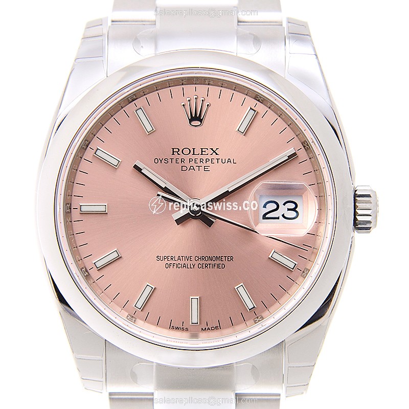 Luxurious Rolex DATEJUST 115200 Replica in Pink Dial & Stainless Steel Case Watch