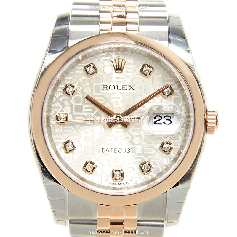 Luxurious Rolex Datejust 116201JSVJUB Replica in 18kt Steel & Silver Dial, Automatic Movement Watch