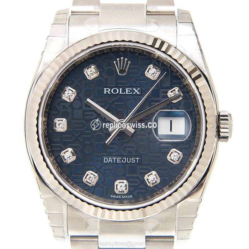 Luxurious Rolex Datejust 116234J Replica with Automatic Movement & Blue Steel Dial Watch