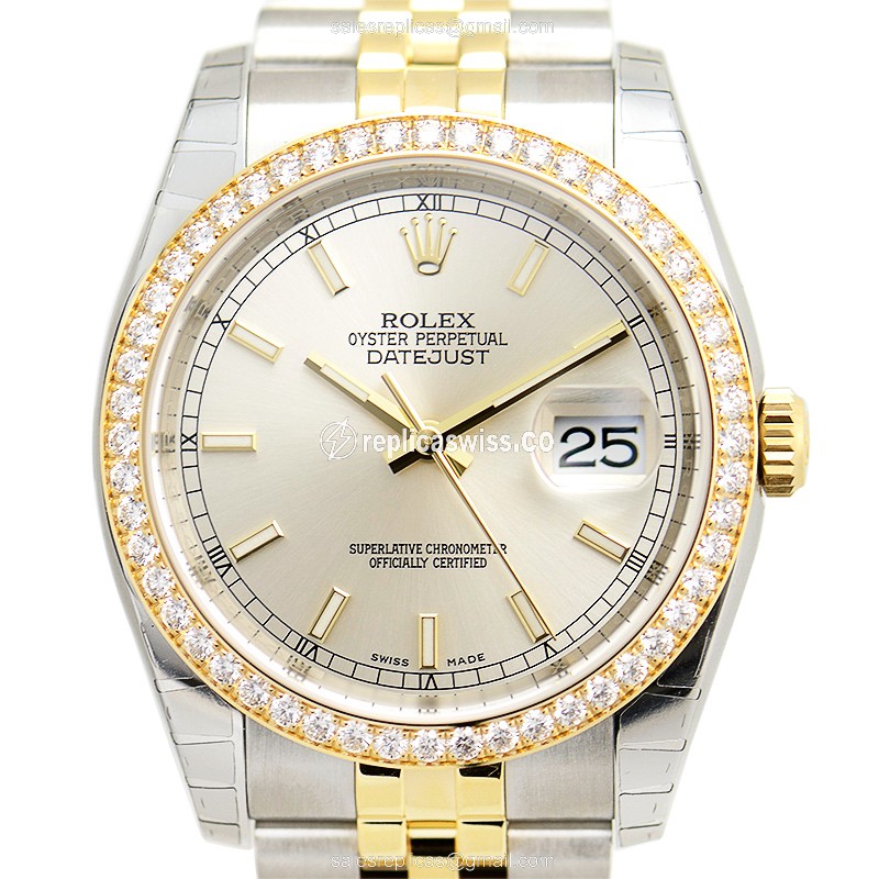 Luxurious Rolex Datejust 116243SV_J Replica in 18kt Steel & Silver Dial, Automatic Movement Watch