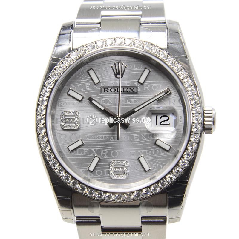 Luxurious Rolex DATEJUST 116244S Replica in 18kt White Gold, Automatic Movement, Silver Dial