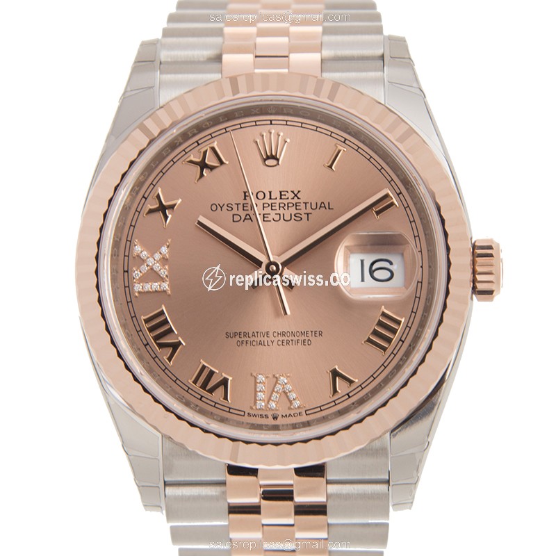 Luxurious Rolex DATEJUST 126231 Replica in 18kt Pink Gold & Steel, Automatic Movement, Sapphire