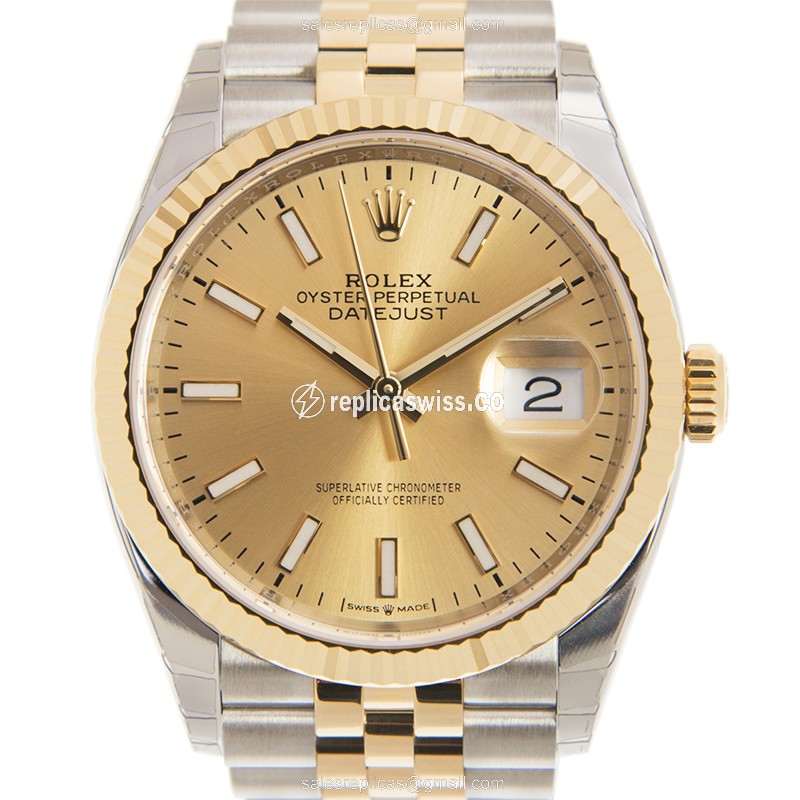 Luxurious Rolex DATEJUST 126233-0015 Replica in 18kt Gold & Steel, Automatic Movement Watch