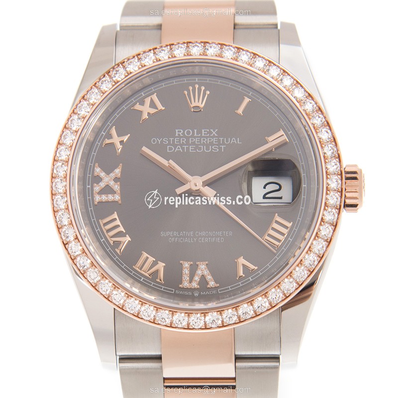 Luxurious Rolex DATEJUST 126281RBR-0012 Replica, Automatic Movement, 18kt Rose Gold Case with
