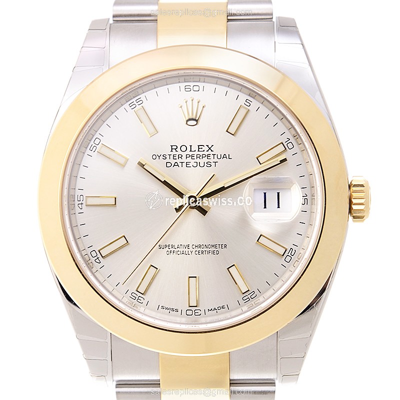 Luxurious Rolex DATEJUST 126303-0001 Replica in 18kt Gold & Steel, Automatic Movement & Silver Dial