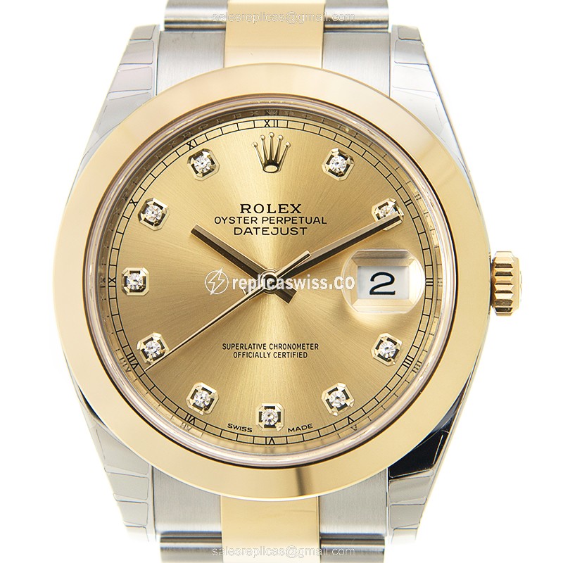 Luxurious Rolex DATEJUST 126303-0011 Replica in 18kt Gold & Steel, Automatic Movement & Gold Dial