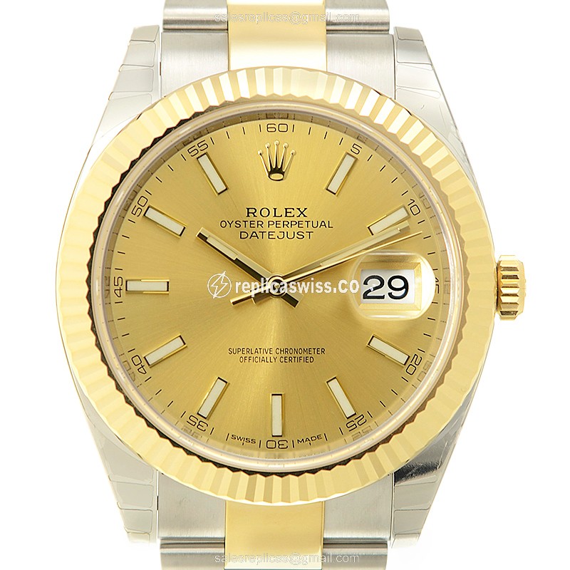 Luxurious Rolex DATEJUST 126333-0009 Replica in 18kt Gold & Steel, Automatic Movement, Exquisite