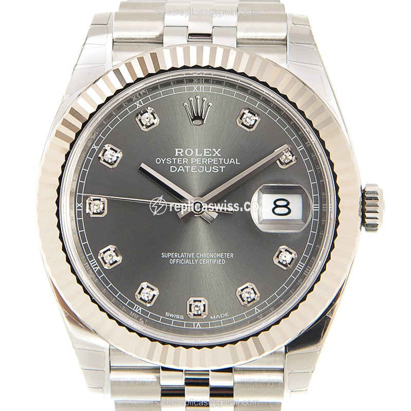 Luxurious Rolex DATEJUST 126334-0006 Replica in Stainless Steel, Automatic Movement & Gray Dial