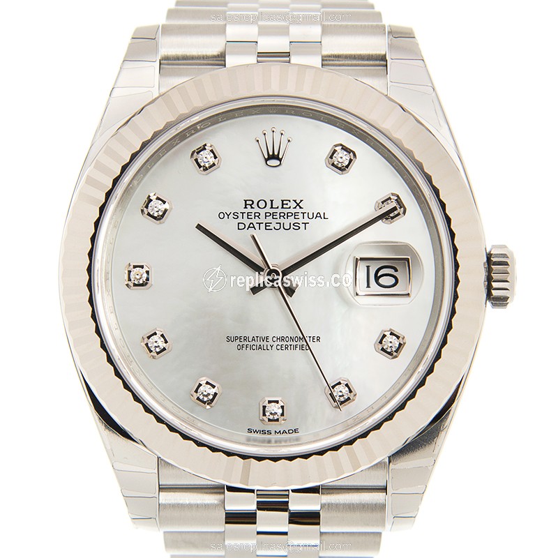 Luxurious Rolex Datejust 126334-0020 Replica in 18kt White Gold & Stainless Steel, Automatic