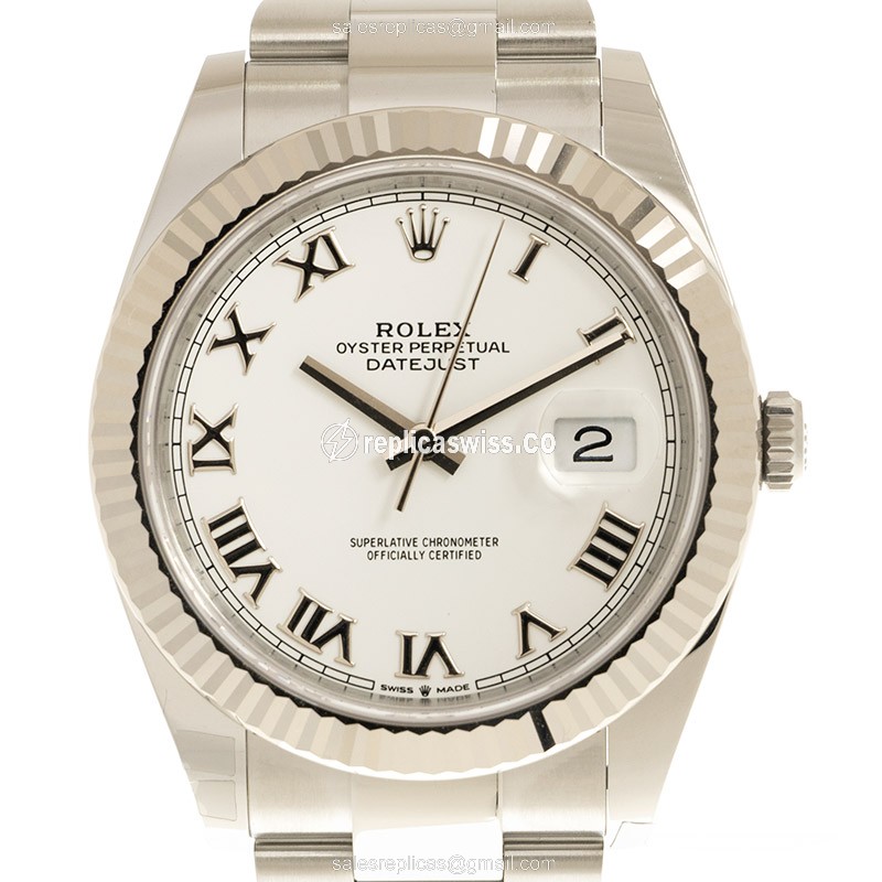 Luxurious Rolex DATEJUST 126334-0023 Replica in 18kt White Gold & Steel, Automatic Movement Watch