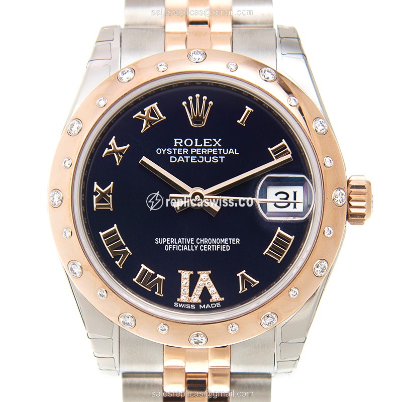Luxurious Rolex Datejust Lady Replica in 18kt Rose Gold with Automatic Movement Enchanting