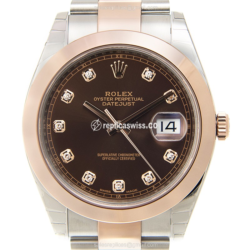 Luxurious Rolex DATEJUST Replica in 18kt Rose Gold & Steel, Automatic Movement, Pink Dial Watch