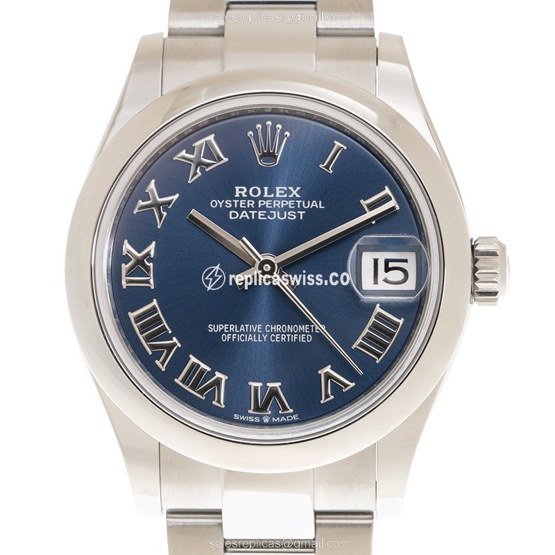 Luxurious Rolex DATEJUST Replica in Stainless Steel & Blue Dial, Automatic Movement Watch