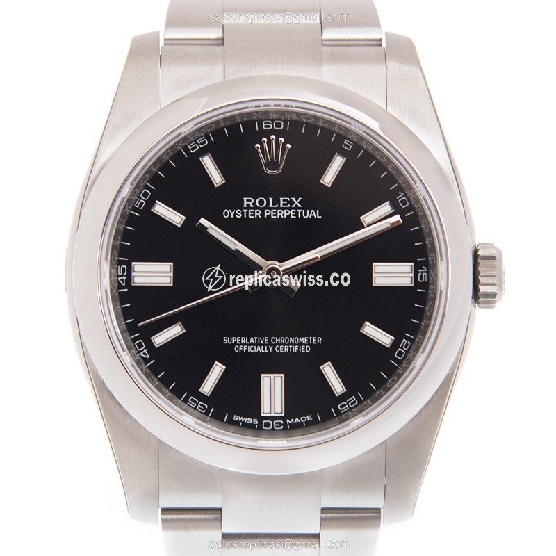 Luxurious Rolex DATEJUST Replica in Stainless Steel Case, Automatic Movement, Black Dial Watch
