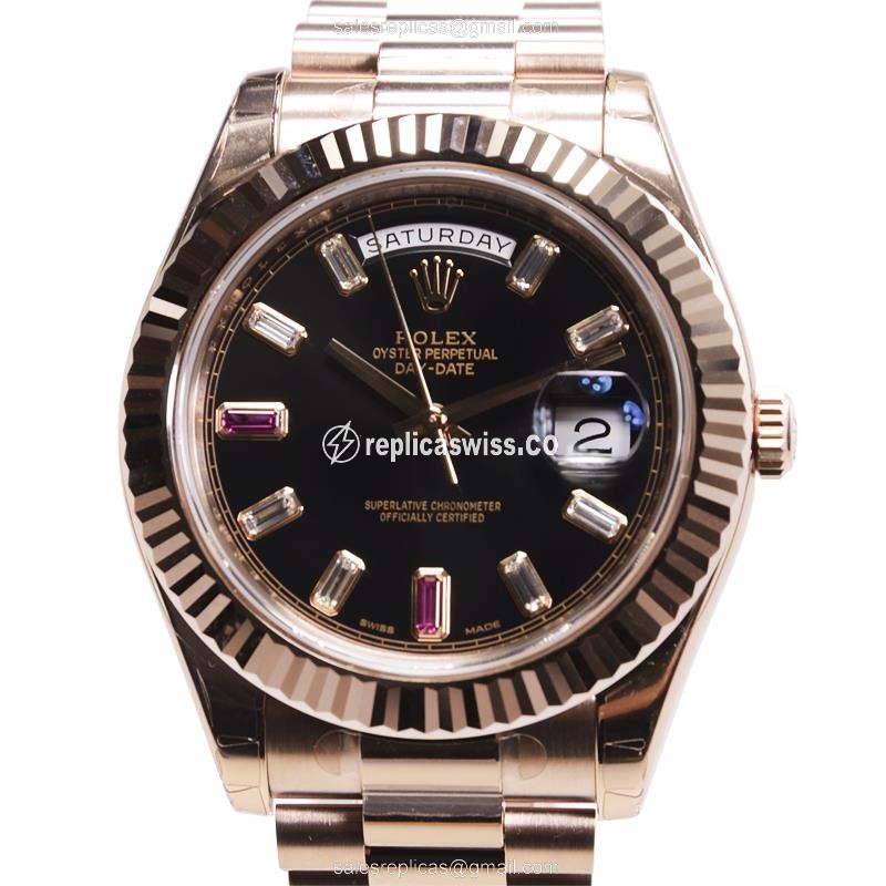 Luxurious Rolex Day-Date Replica in 18kt Gold, Automatic Movement, Red Gold Dial Watch