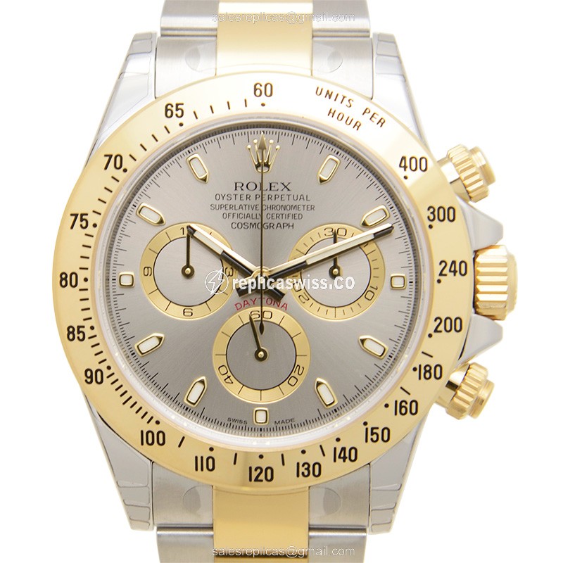 Luxurious Rolex Daytona 116523G Replica in 18kt Steel & Gray Dial, Automatic Movement Watch