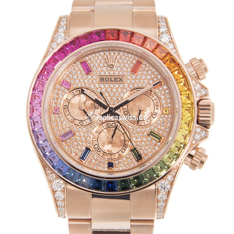 Luxurious Rolex Daytona 116595RBOWDP Replica in 18kt Rose Gold, Automatic Movement & Polished