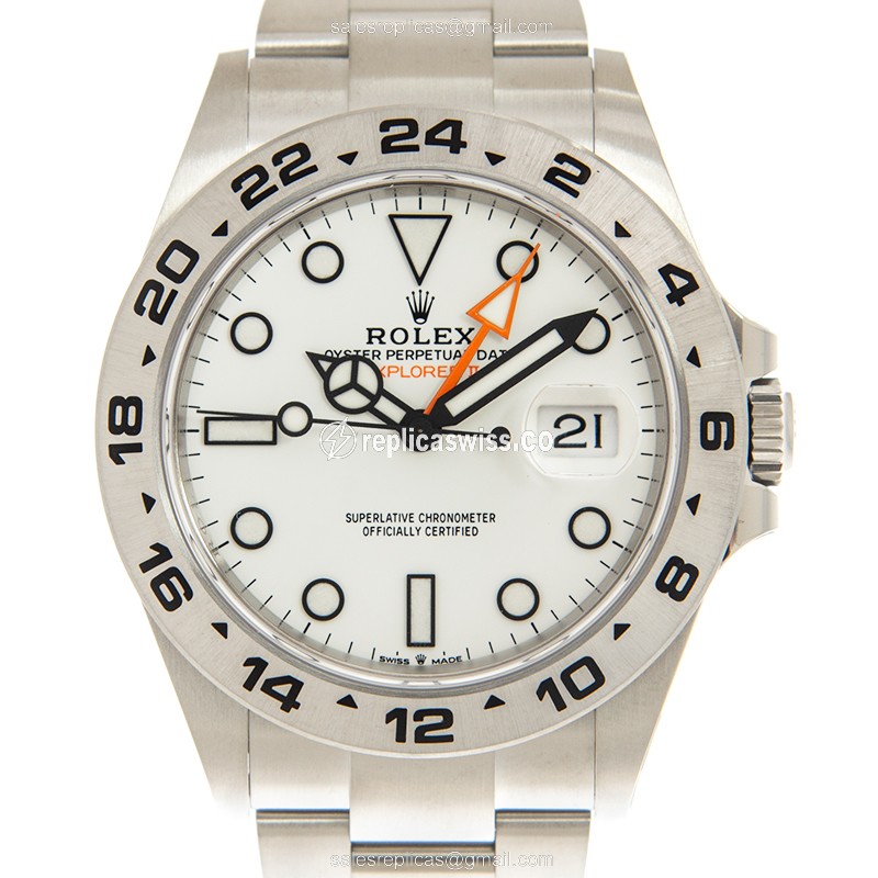 Luxurious Rolex Explorer II 226570-0001 Replica, Automatic Movement, Stainless Steel Case & White
