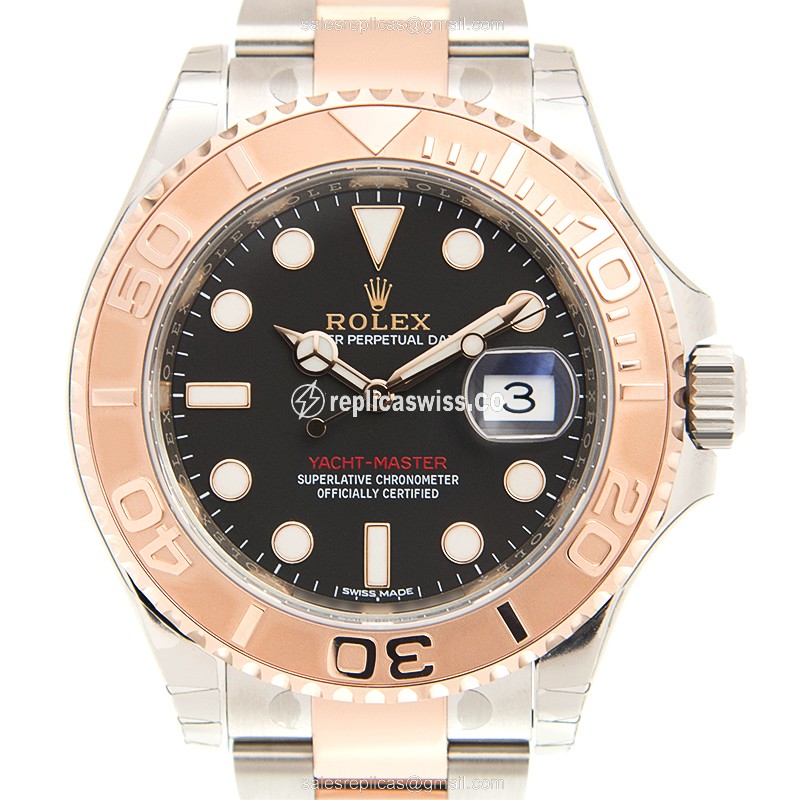 Luxurious Rolex Yacht Master 116621 Replica | Automatic Movement, 18kt Gold & Steel Case Watch