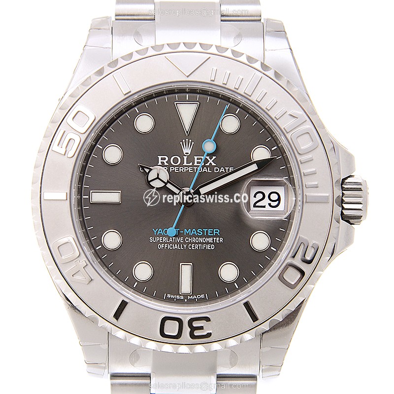 Luxurious Rolex Yacht Master 268622-0002 Replica with Automatic Movement 18kt Gray Dial Watch