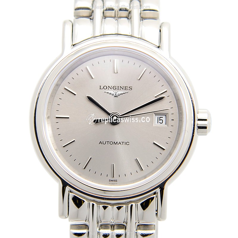 Luxurious Silver Dial Longines L4.321.4.72.6 Replica, Automatic Steel Case Bracelet Watch