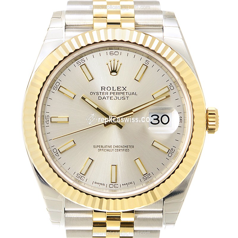 Luxurious Silver Dial Rolex DATEJUST 126333-0002 Replica, Automatic Movement & 18kt Steel Case Watch