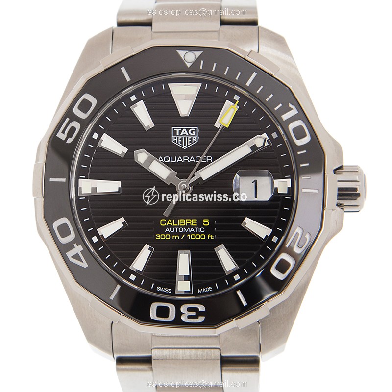 Luxurious Tag Heuer AQUARACER Replica | Black Dial, Automatic Movement, Stainless Steel Case Watch