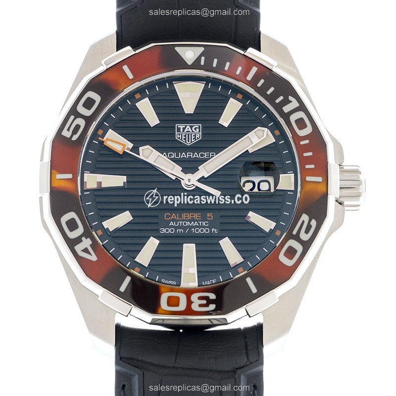 Luxurious Tag Heuer AQUARACER Replica in Stainless Steel & Black Dial, Automatic Movement Watch