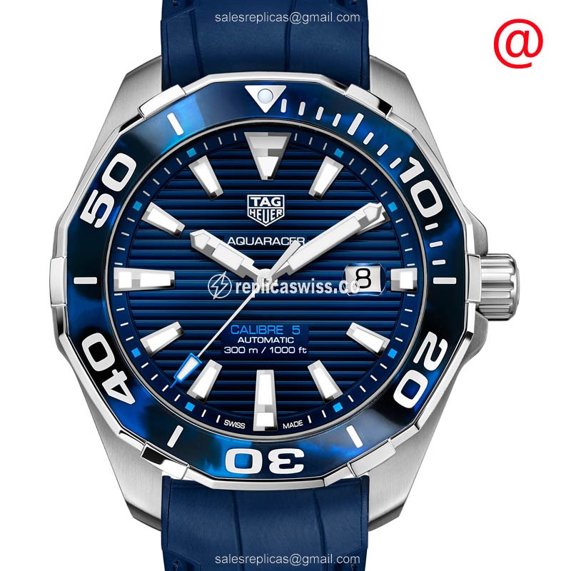 Luxurious Tag Heuer AQUARACER Replica in Stainless Steel Blue Dial, Automatic Movement Watch