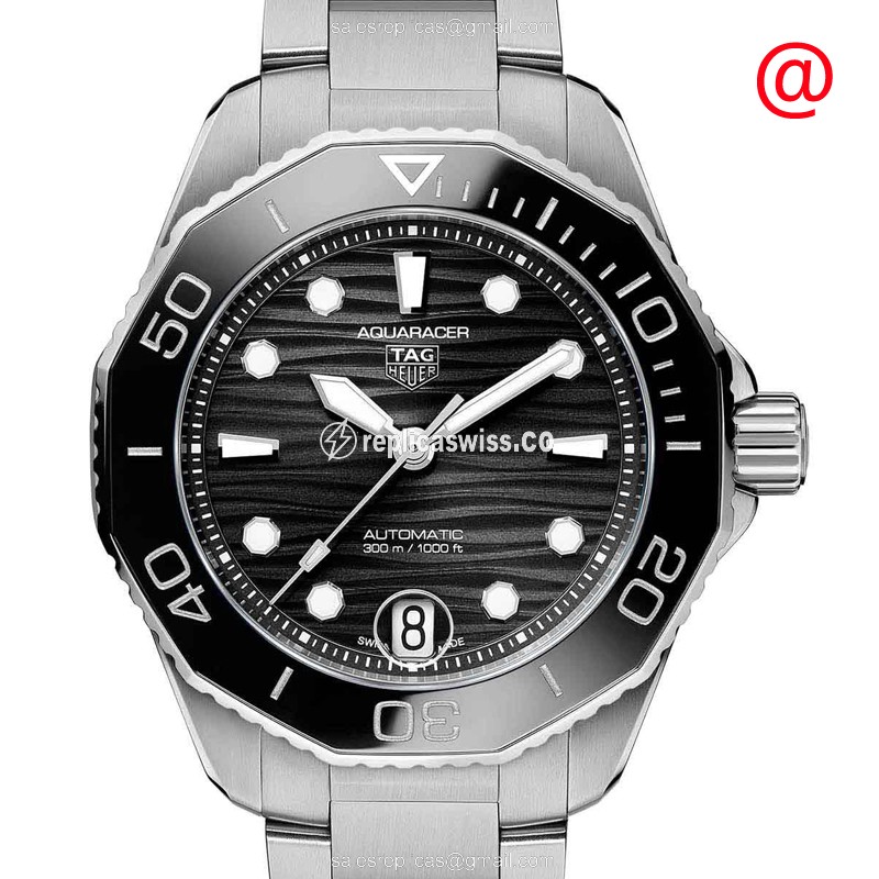 Luxurious Tag Heuer AQUARACER Replica in Stainless Steel with Automatic Movement Black Dial