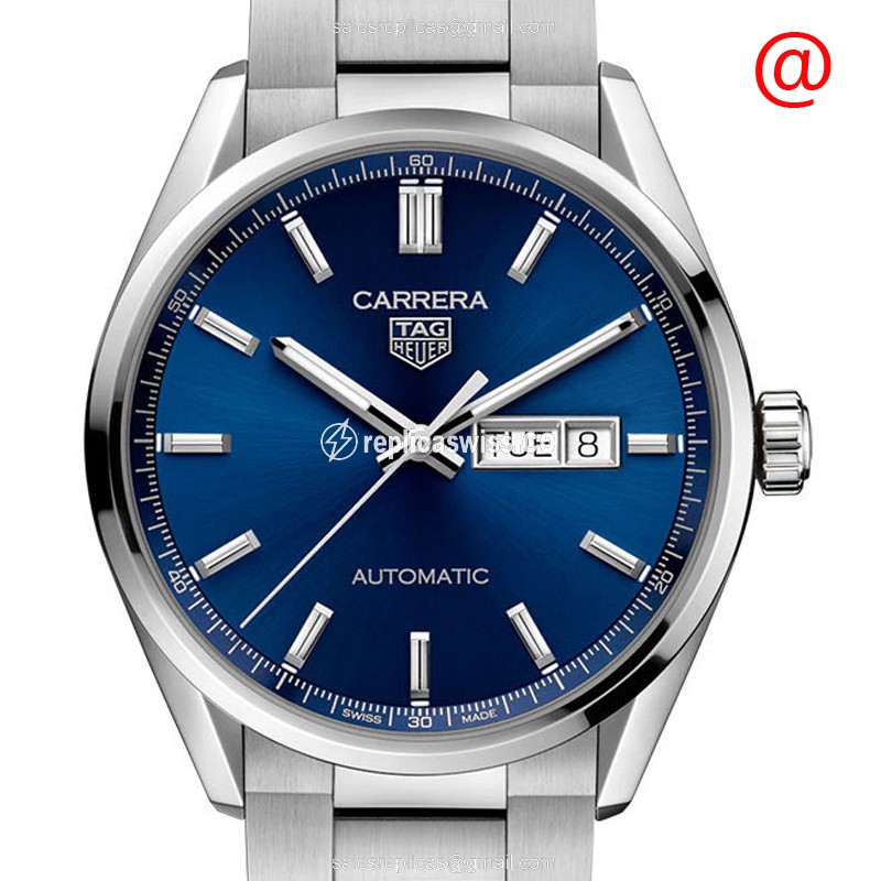 Luxurious Tag Heuer Carrera Automatic Replica, Blue Dial, Stainless Steel Case & Band Watch