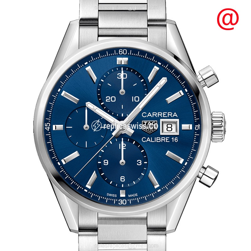 Luxurious Tag Heuer Carrera Automatic Replica in Blue Dial, Steel Case & Clasp Watch