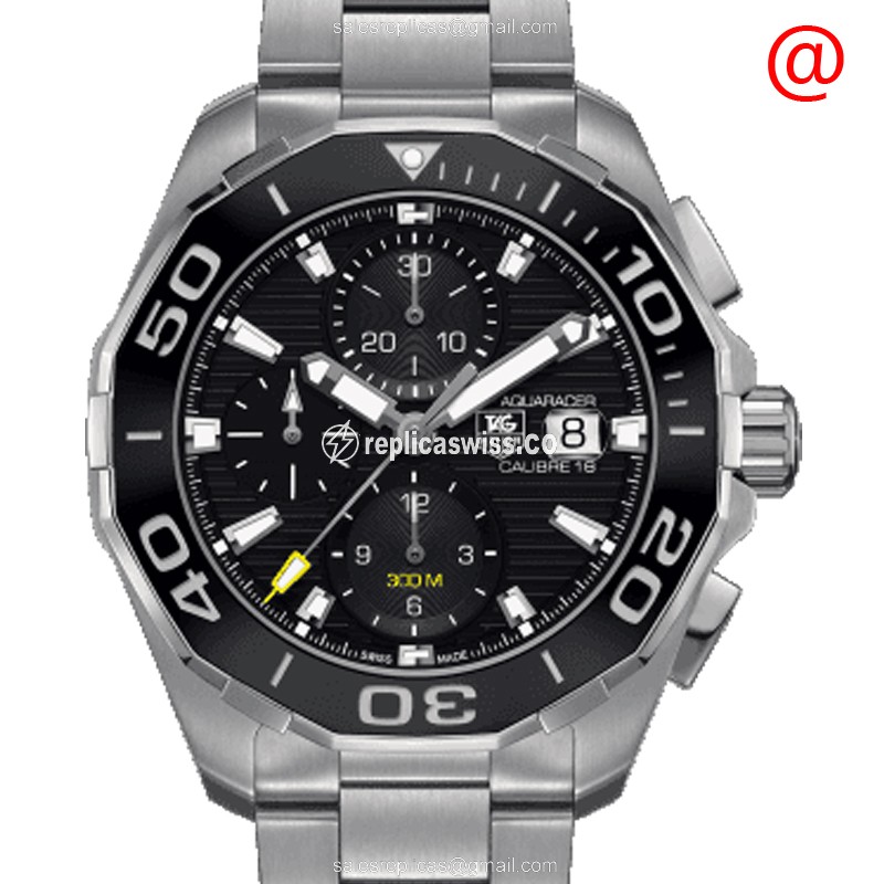 Luxurious Tag Heuer CAY211A.BA0927 AQUARACER | Automatic Movement | Black Dial & Stainless Steel