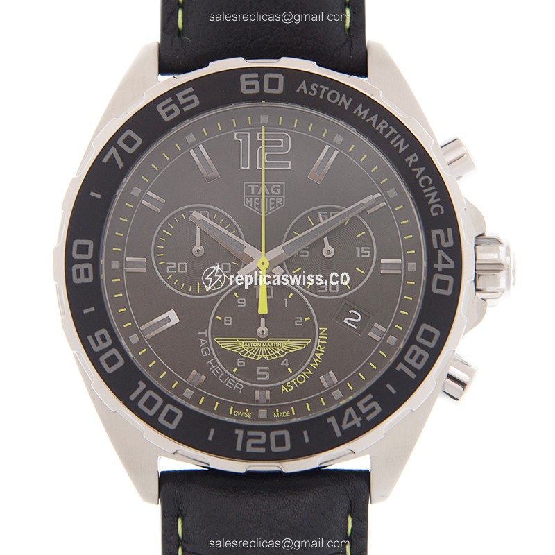 Luxurious Tag Heuer CAZ101P.FC8245 F1 Quartz Replica with Black Dial Leather Strap Watch