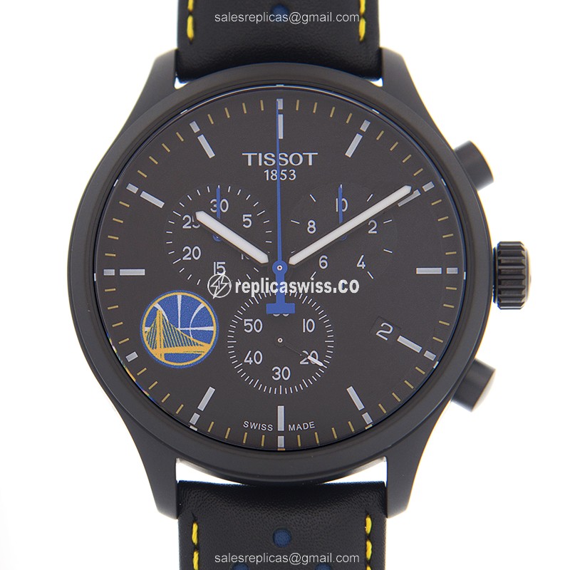 Luxurious Tissot Chrono XL Replica with Black Dial Stainless Steel Case Watch