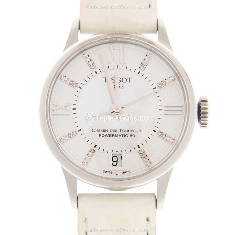 Luxurious Tissot T-CLASSIC Automatic Replica with White Dial Stainless Steel Case Watch