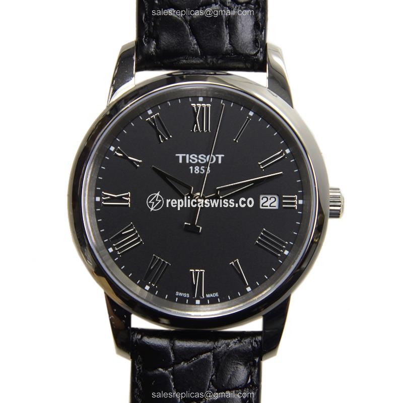 Luxurious Tissot T-Classic Replica in Black Dial & Stainless Steel Case, Automatic Movement Watch