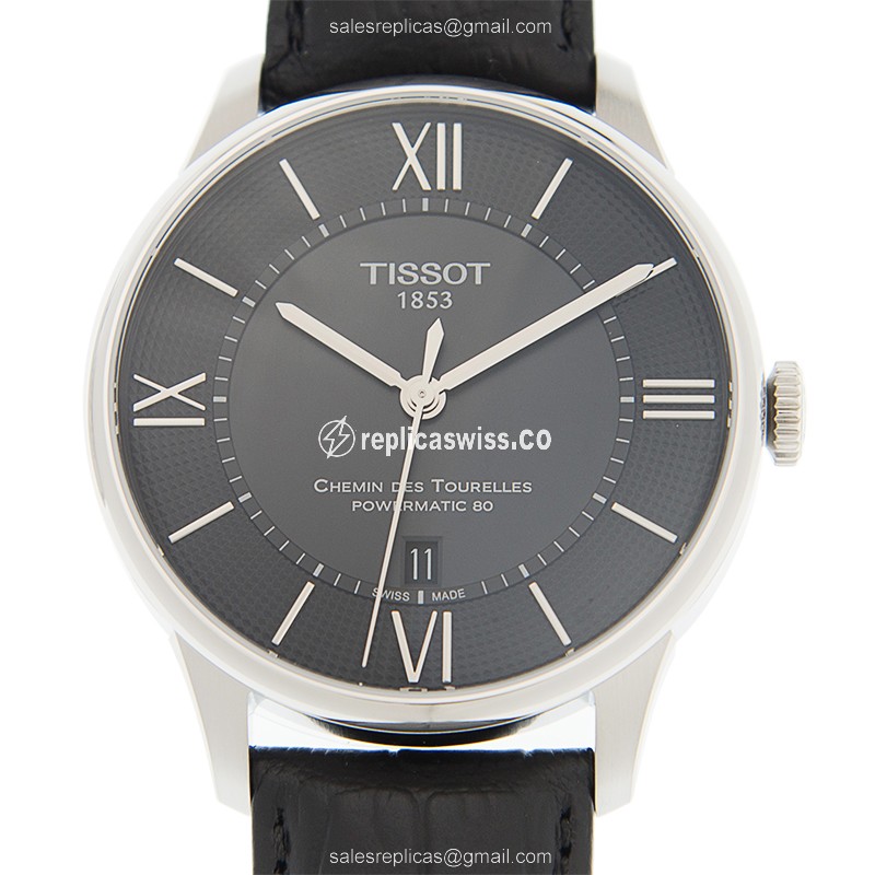 Luxurious Tissot T-Classic Replica in Stainless Steel with Black Dial & Automatic Movement Watch